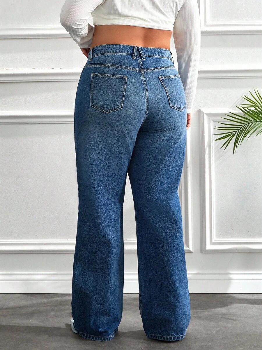EURMUSE NIEBIESKIE SPODNIE JEANS ZDOBIENIE S06__48