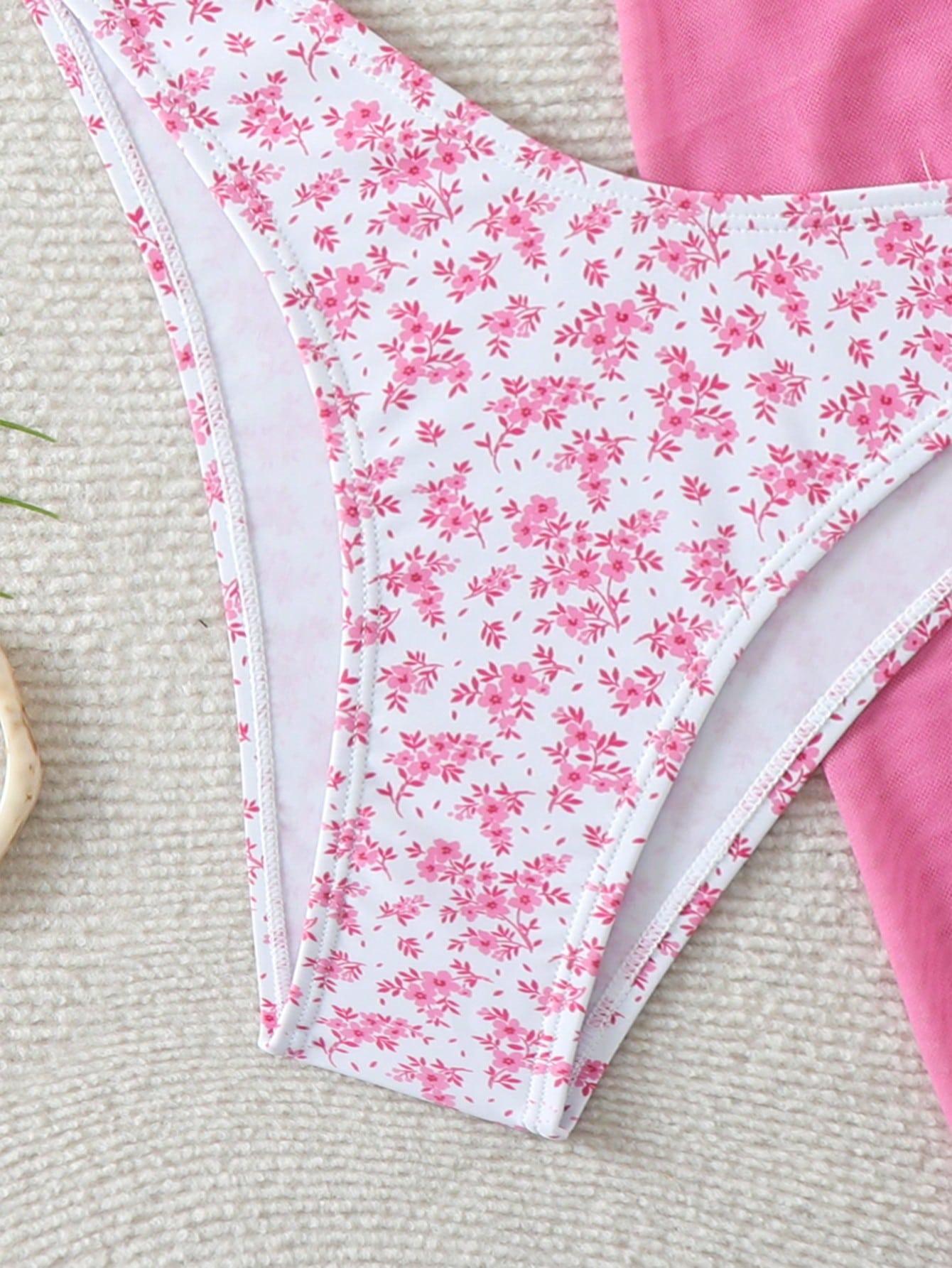 SHEIN DWUCZĘŚCIOWY STRÓJ KĄPIELOWY SARONG S09__S