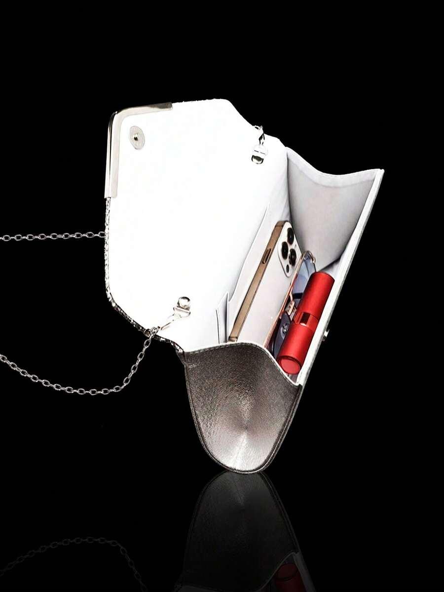SHEIN SREBRNA TOREBKA KOPERTÓWKA S07__13X24CM