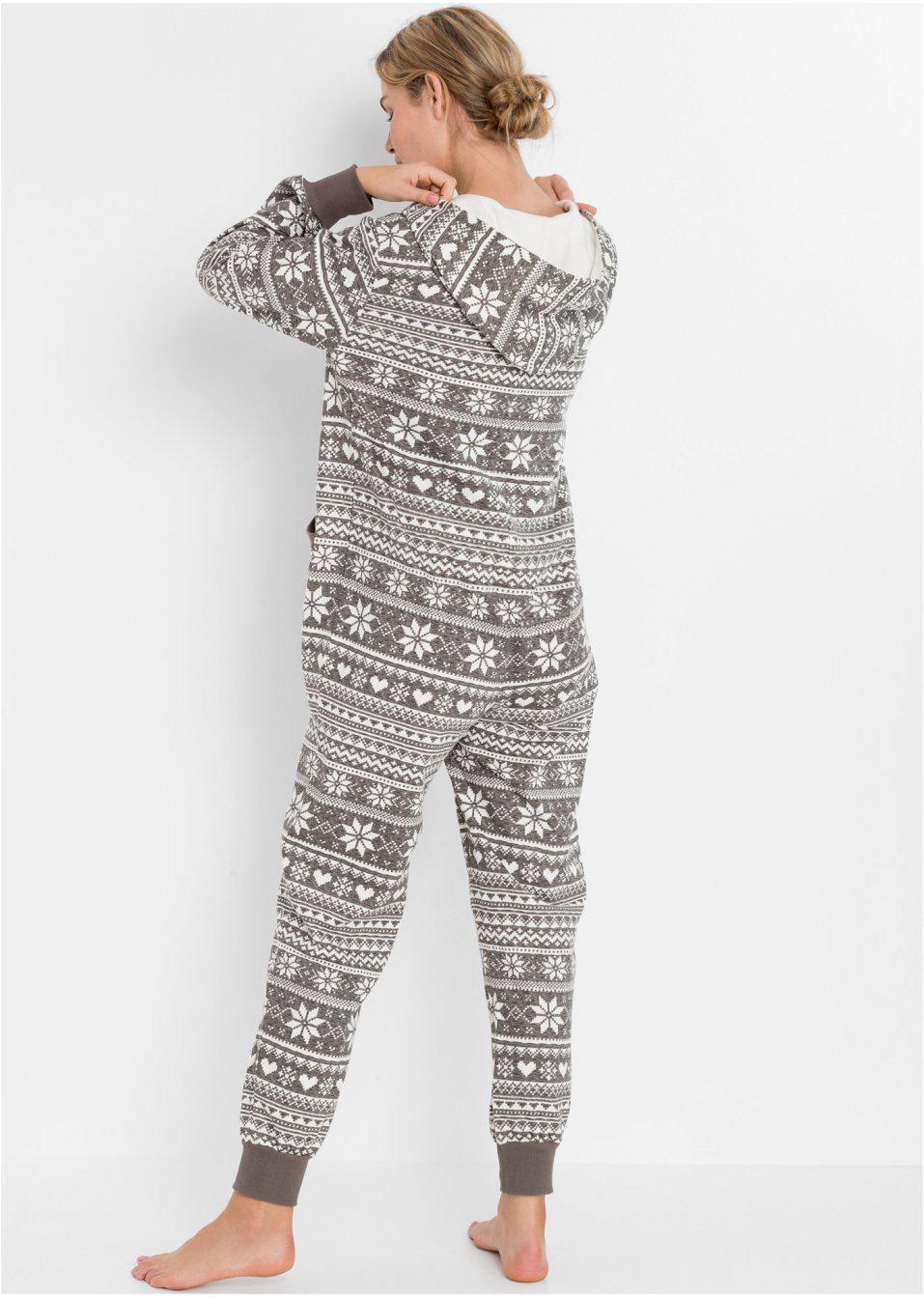 SZARA PIŻAMA ONESIE BDD__52/54