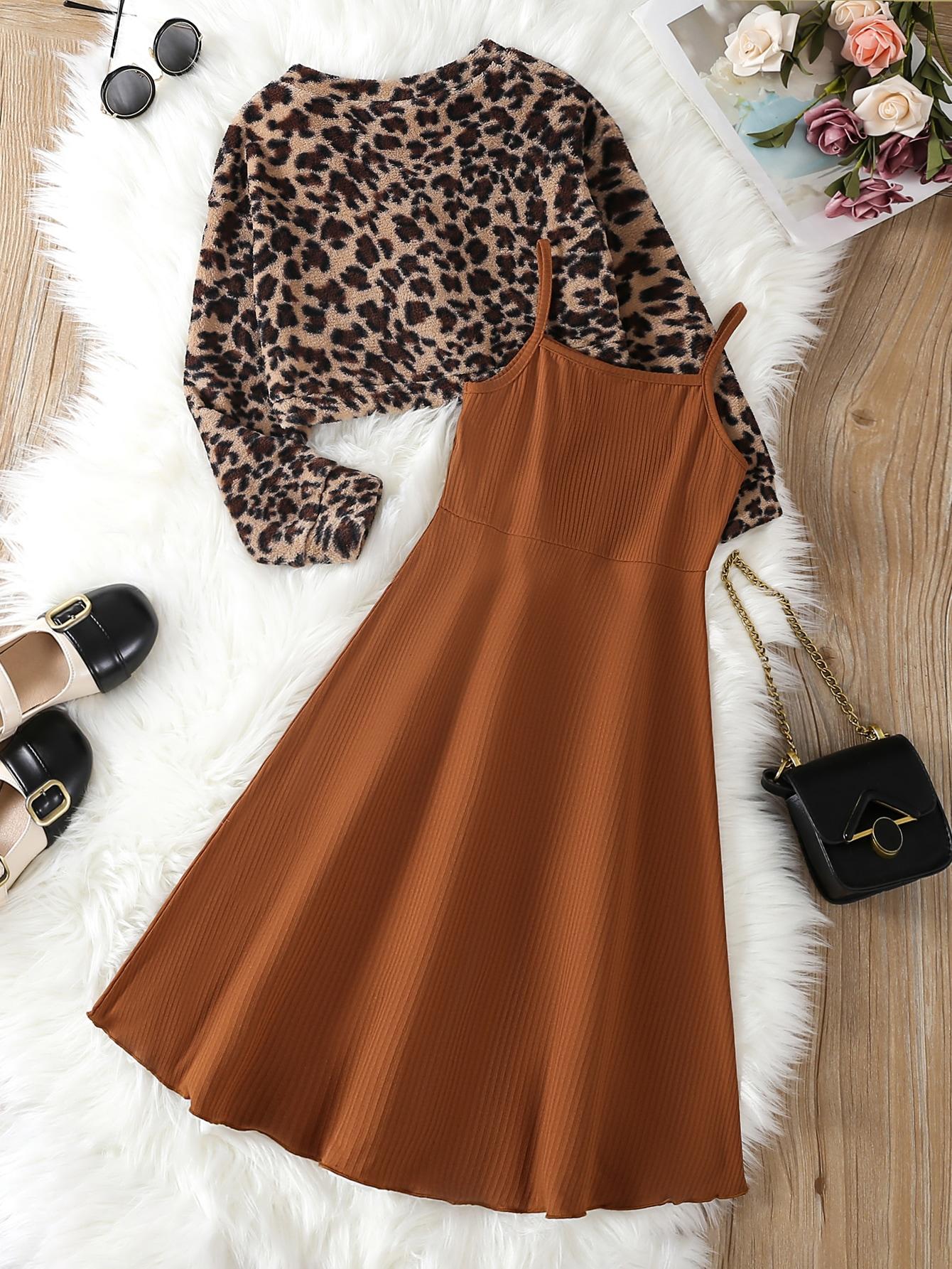 SHEIN SUKIENKA FUTERKO KOMPLET S06__122-128
