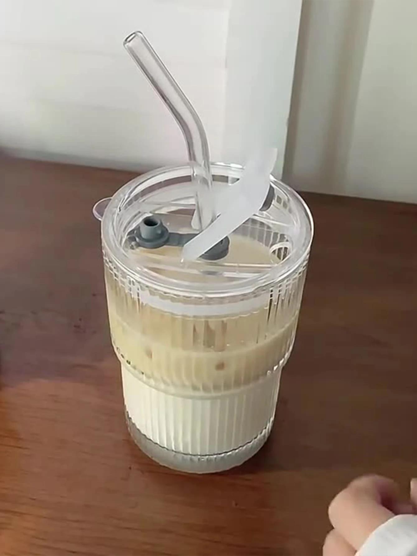 SHEIN SZKLANY KUBEK SŁOMKA S07__450ML