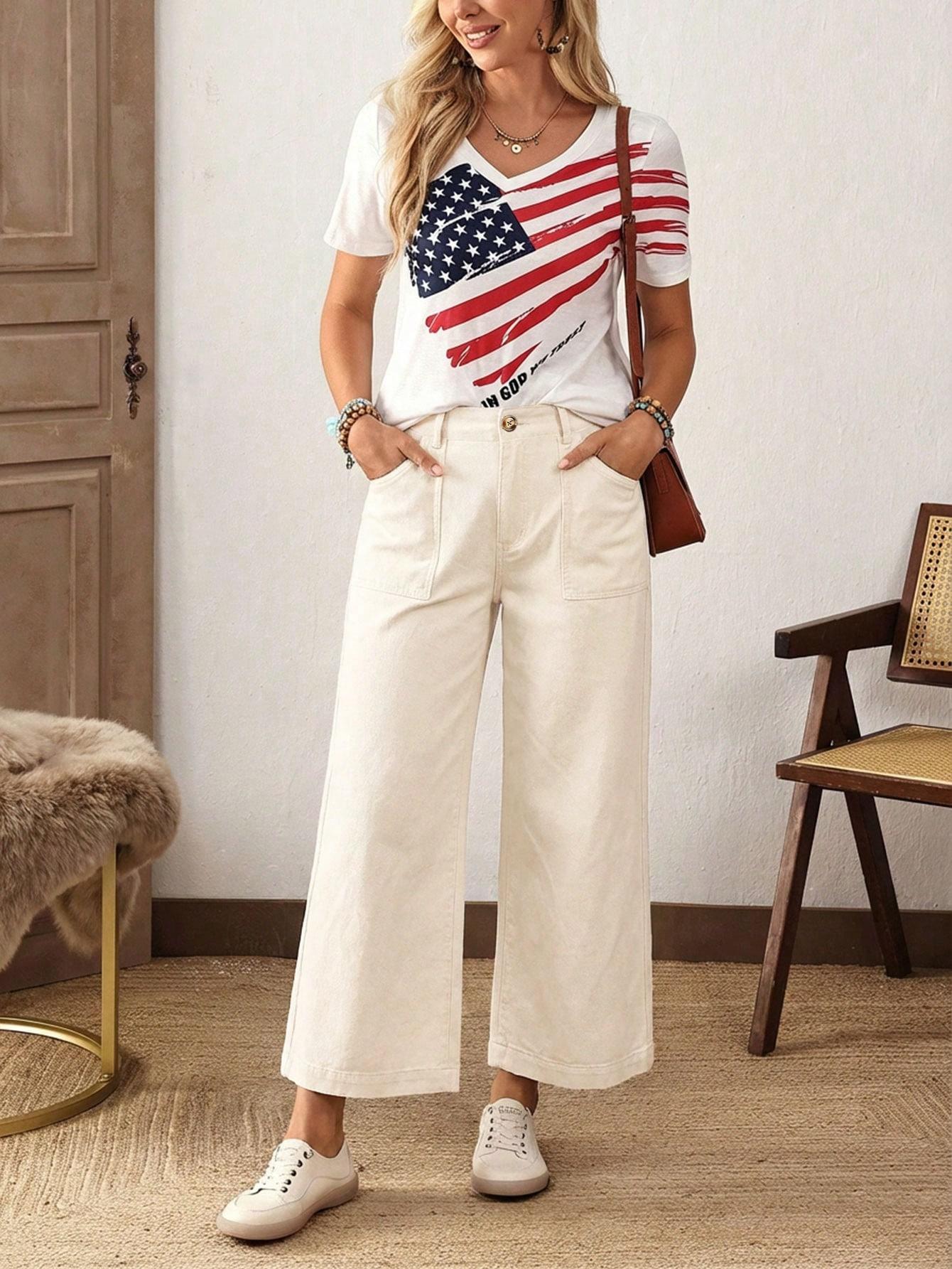 SHEIN KREMOWE SPODNIE JEANS S06__48