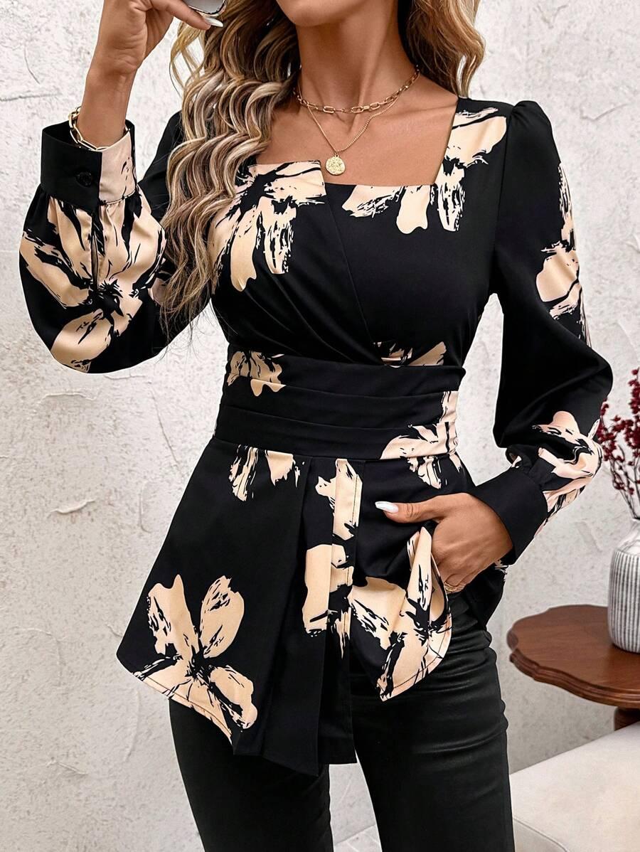SHEIN BLUZKA Z DŁUGIM RĘKAWEM S06__M