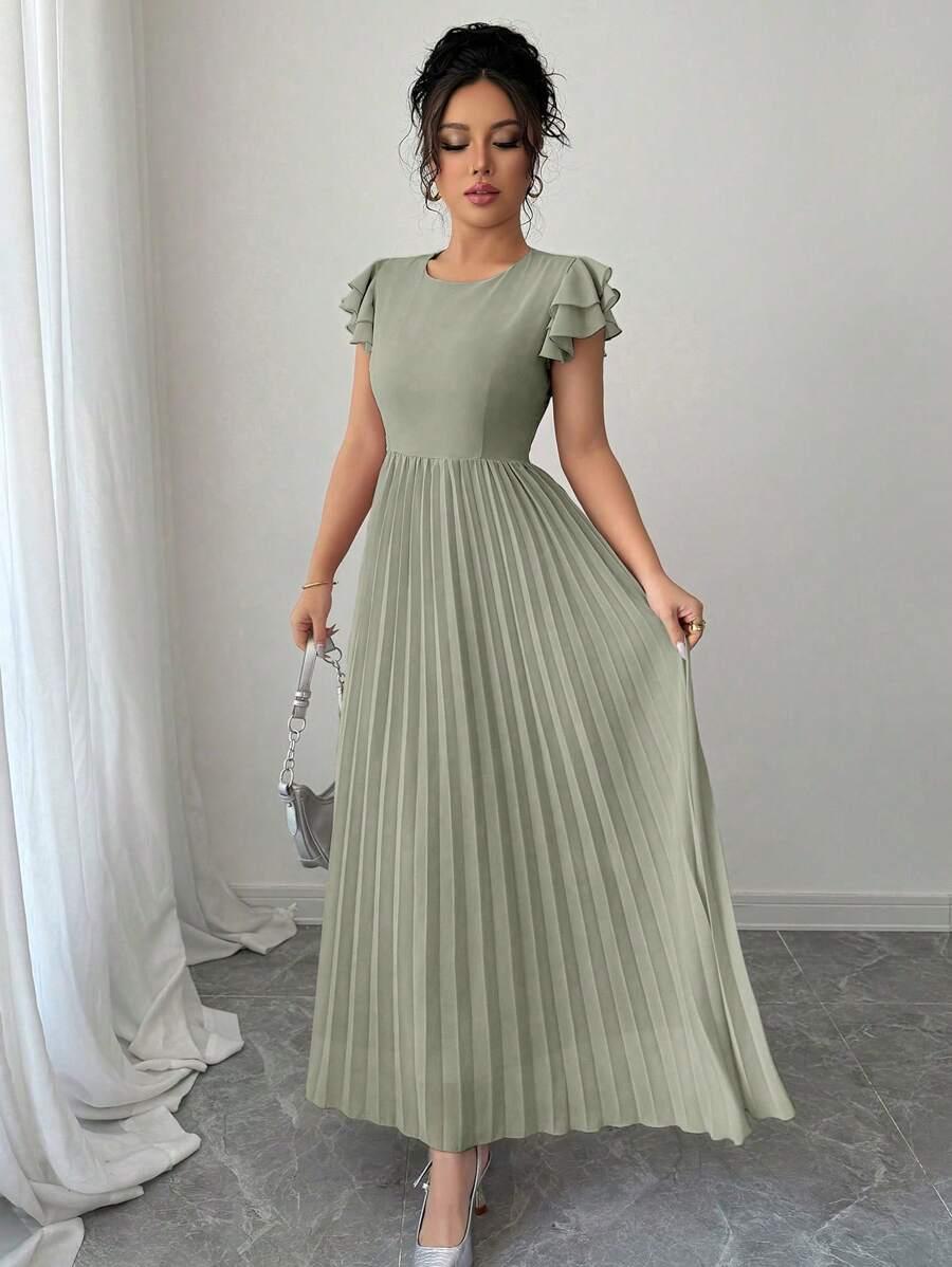 SHEIN ZIELONA MAXI SUKIENKA S06__L
