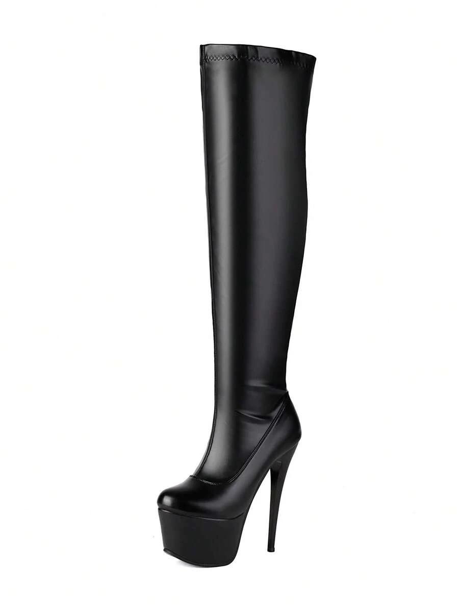 SHEIN CZARNE KOZAKI IMITACJA SKÓRY W01__36