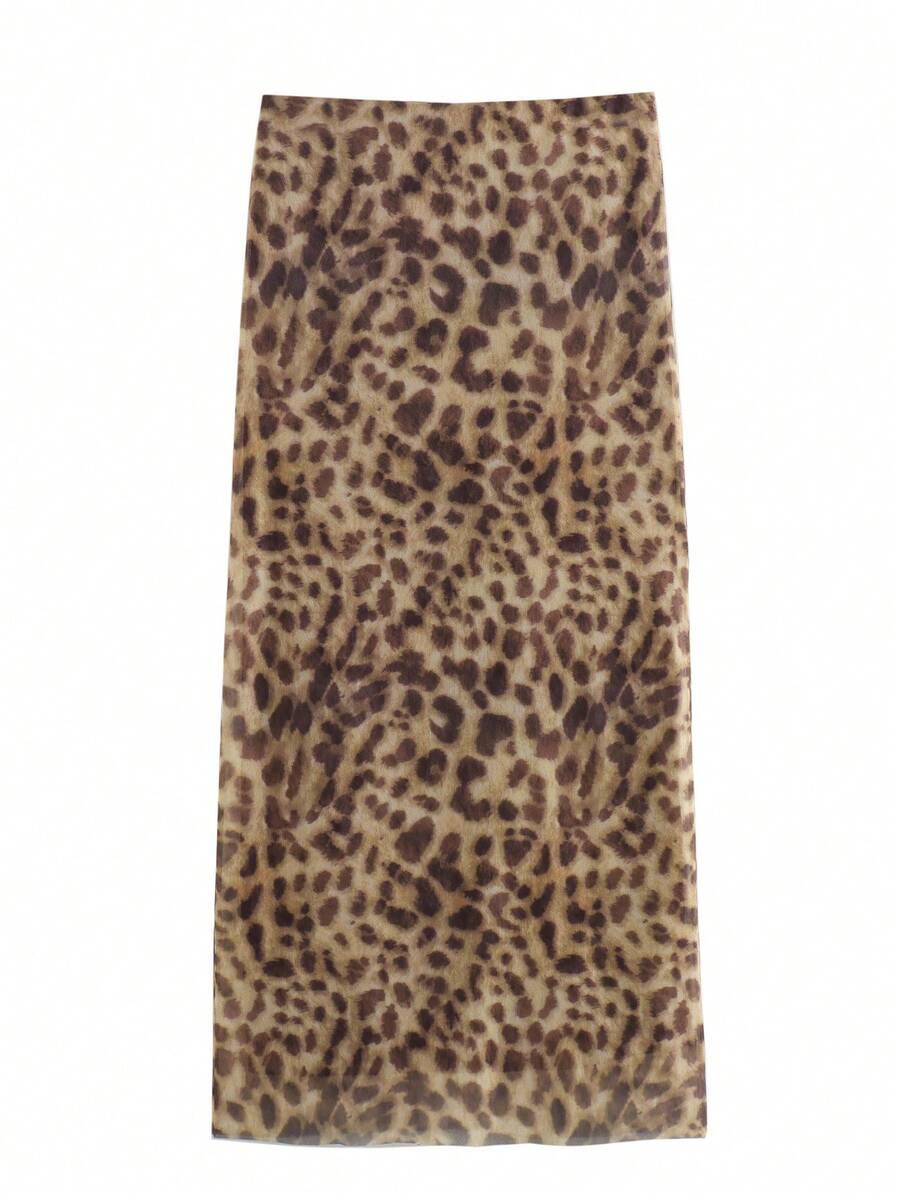SHEIN MAXI SPÓDNICA ANIMAL PRINT S06__M