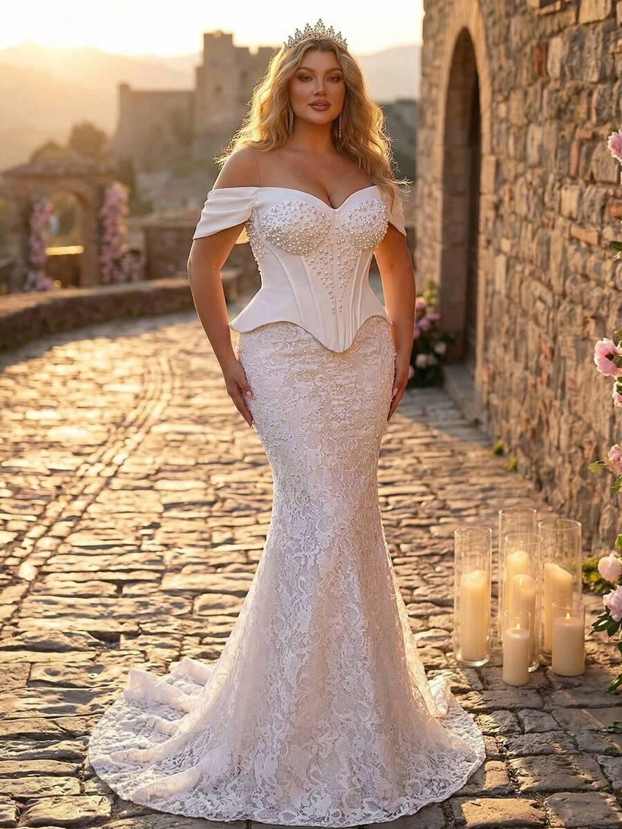 GLAMRAE BIAŁA MAXI SUKIENKA ZDOBIENIA S06__48