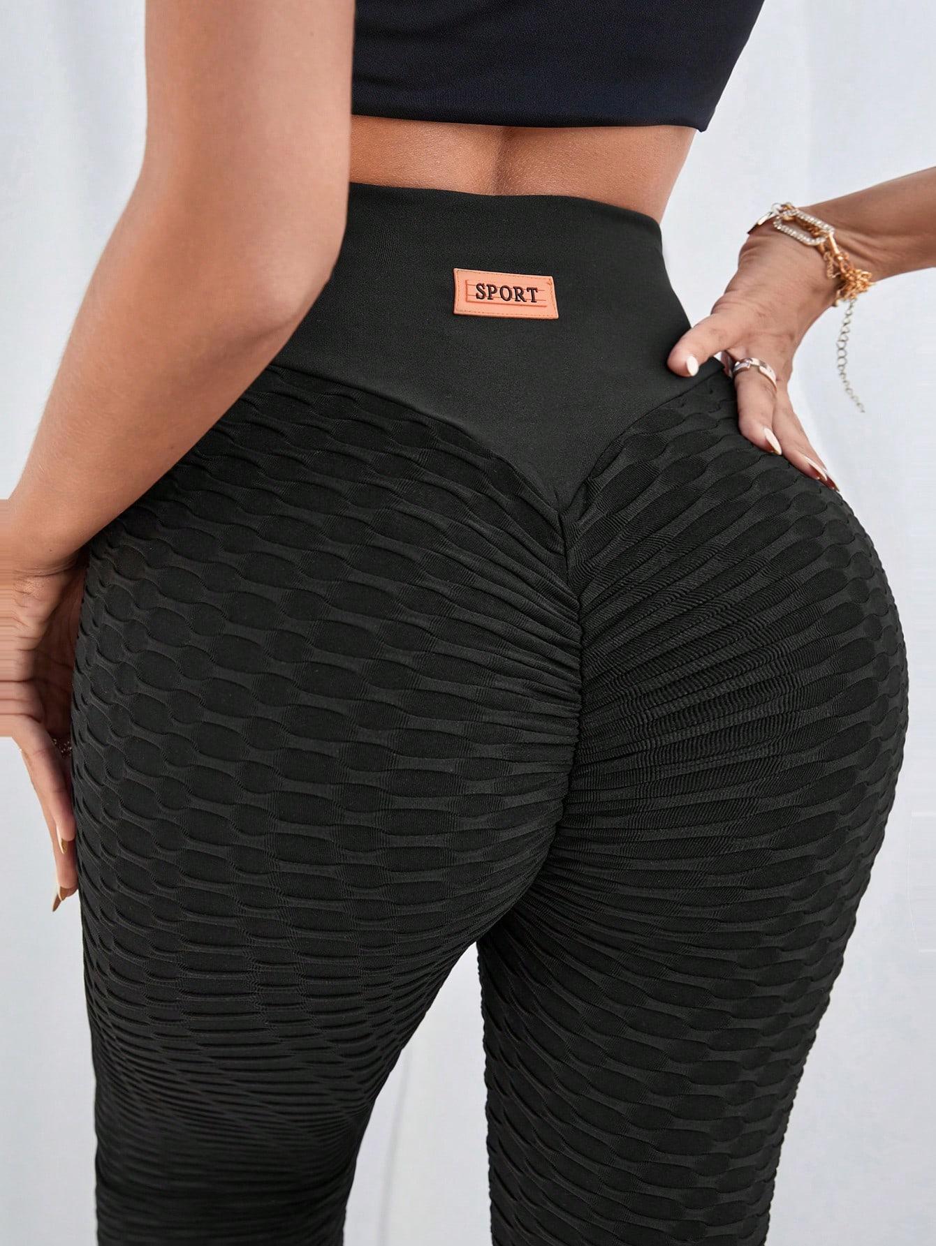 SHEIN CZARNE LEGGINSY WYSOKI STAN S06__S