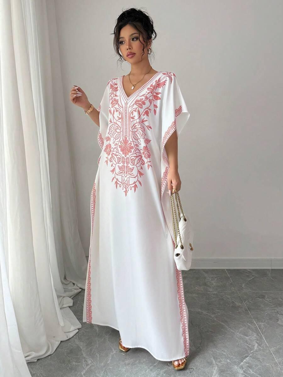 SHEIN MAXI SUKIENKA V-NECK S06__S