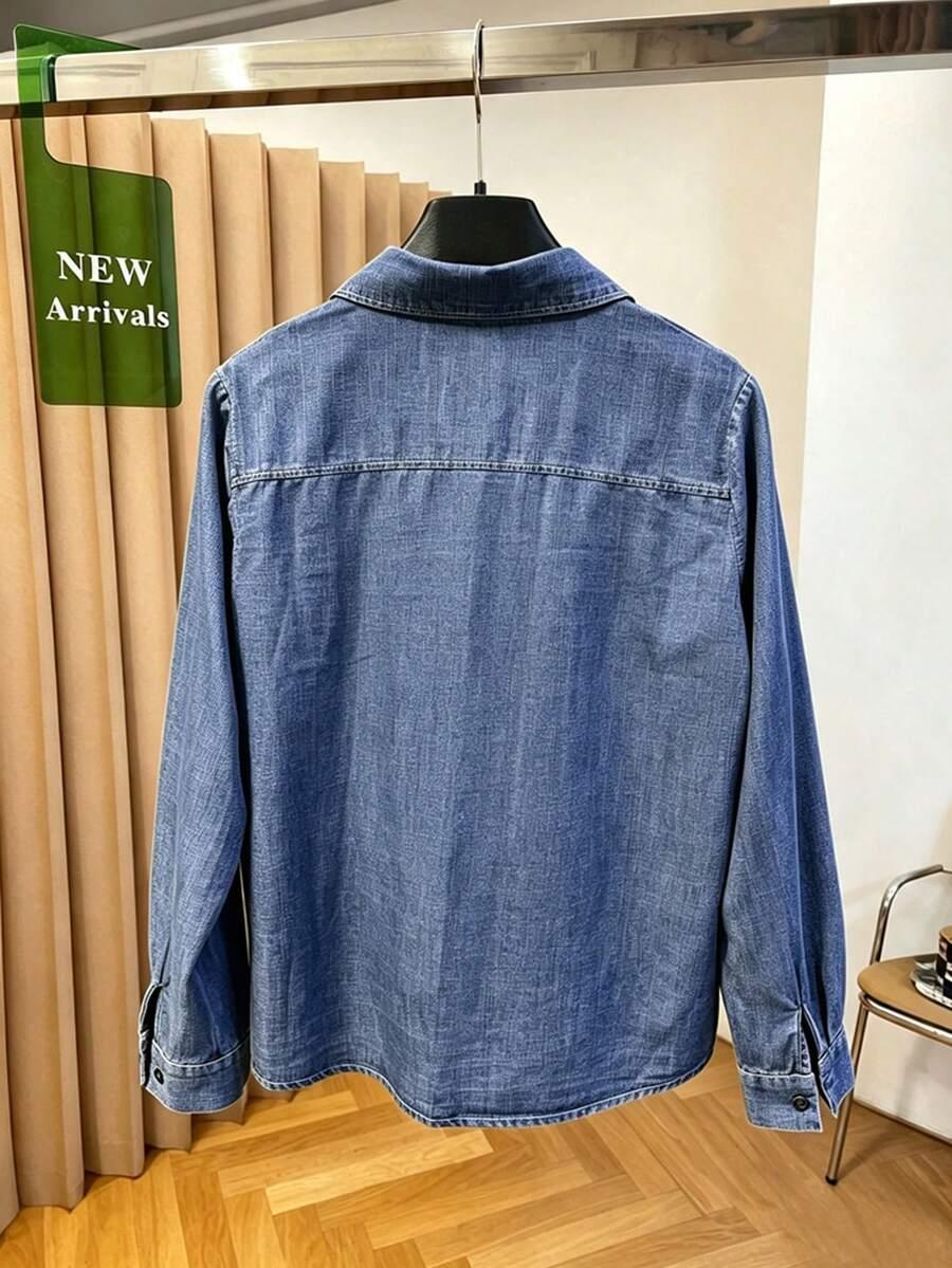 SHEIN NIEBIESKA KOSZULA JEANS PK01__46