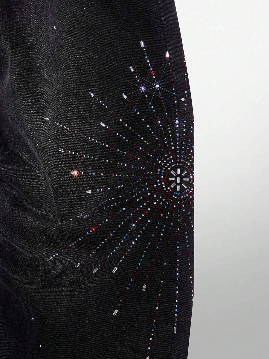 NEON BLANC SPODNIE JEANS ZDOBIENIA ZAMEK KIESZENIE PK01__M