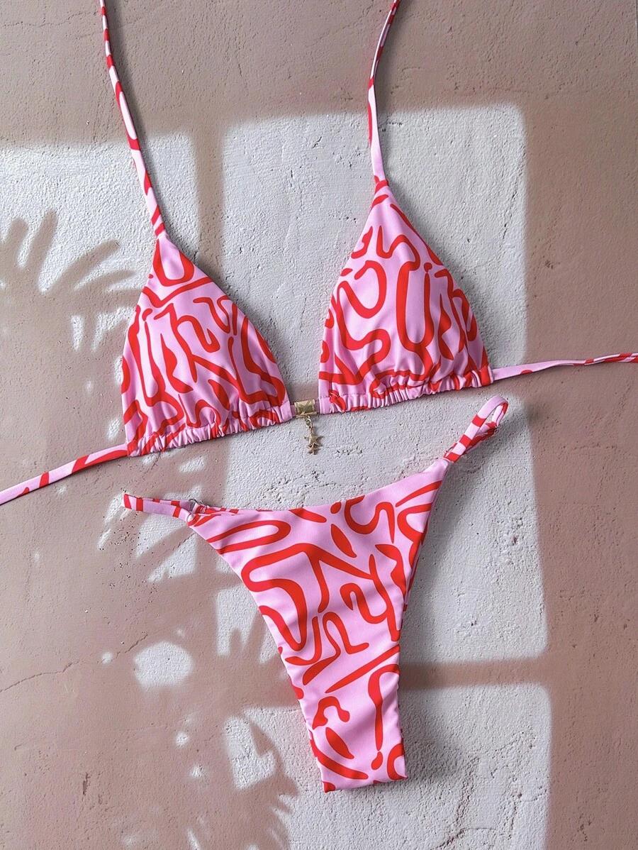 SWIM VCAY RÓŻOWY DÓŁ OD BIKINI PRINT PK01__S