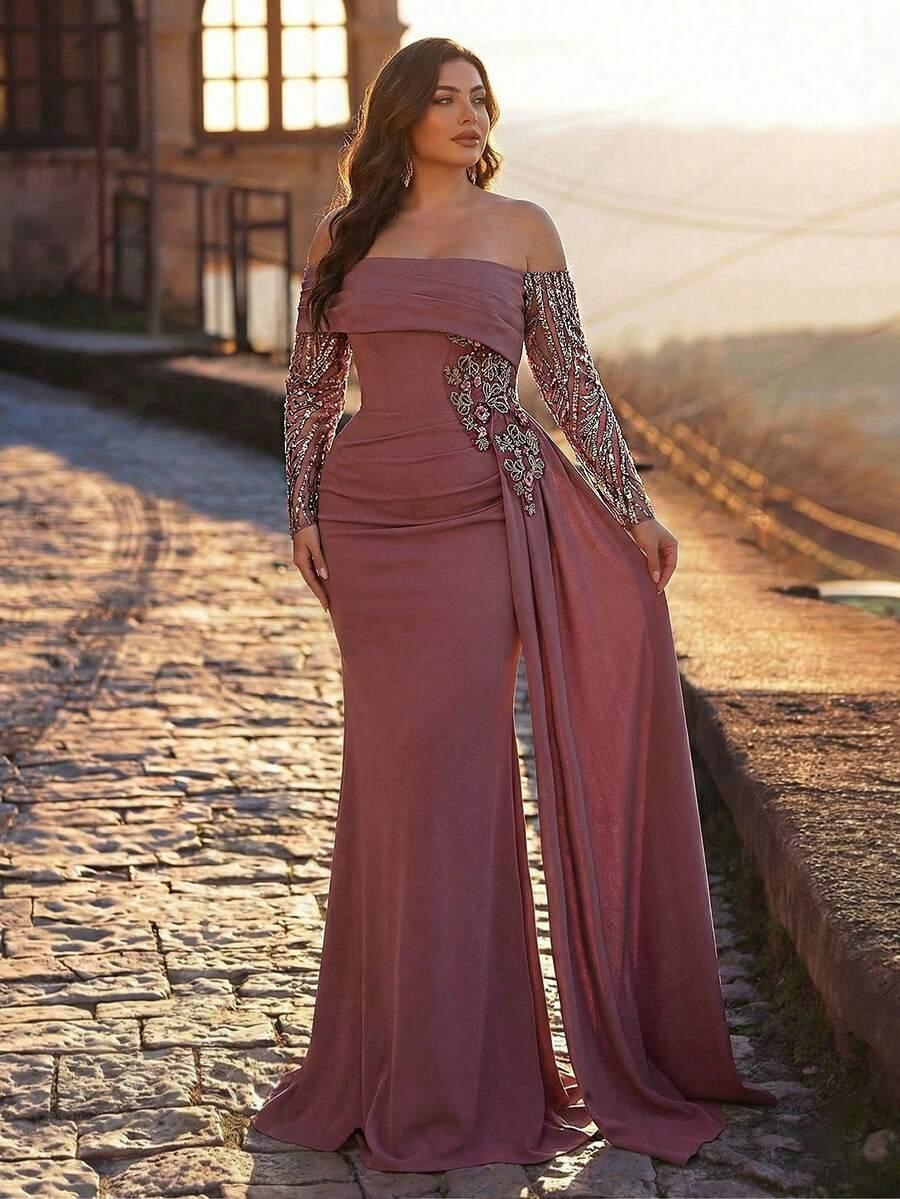 AUREIA RÓŻOWA MAXI SUKIENKA S06__46