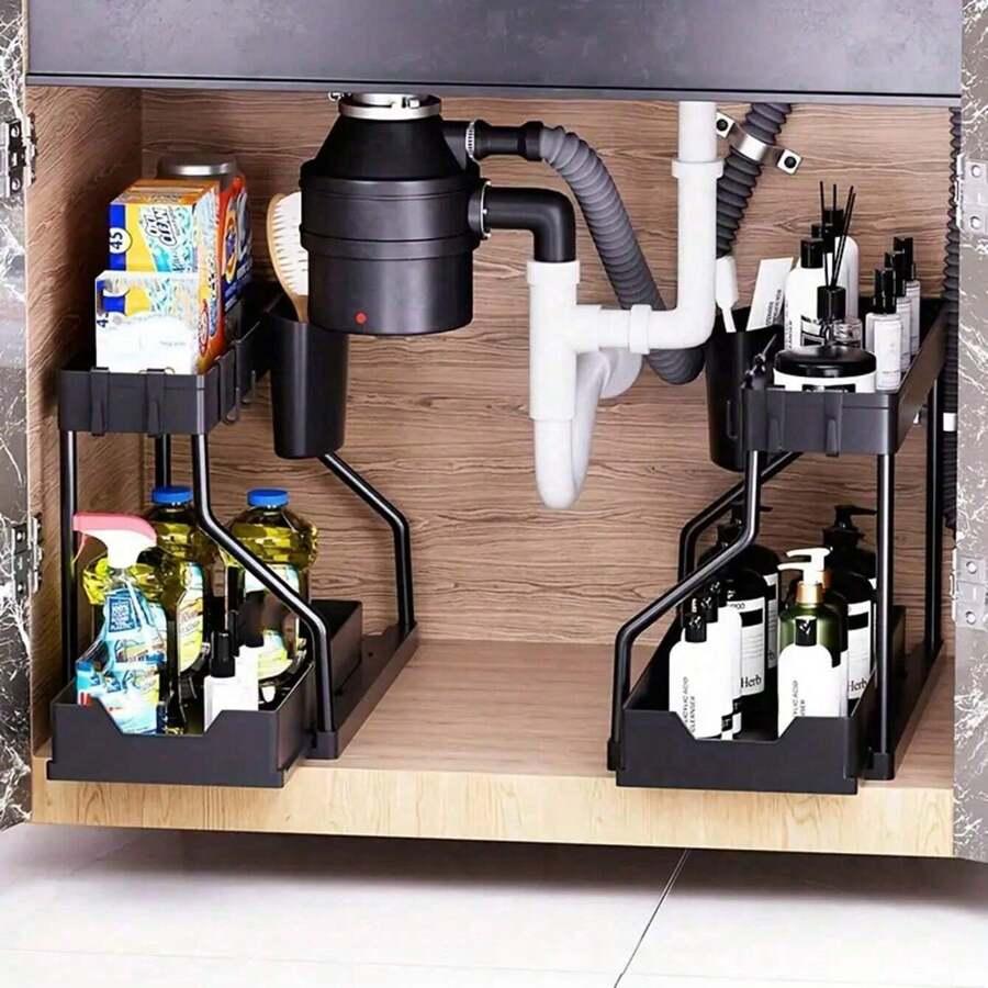 SHEIN CZARNY ORGANIZER STOJAK