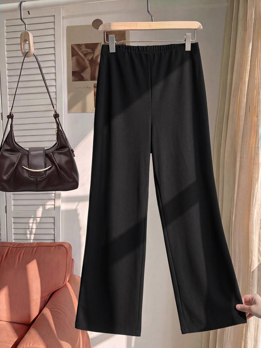 COMFORTCANA CZARNE PROSTE SPODNIE CASUAL PK01__L