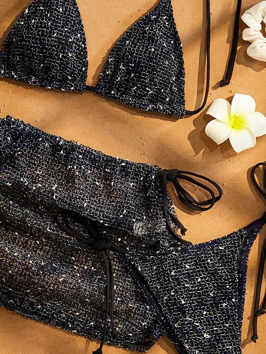 SHEIN TRZYCZĘŚCIOWY STRÓJ KĄPIELOWY S09__S