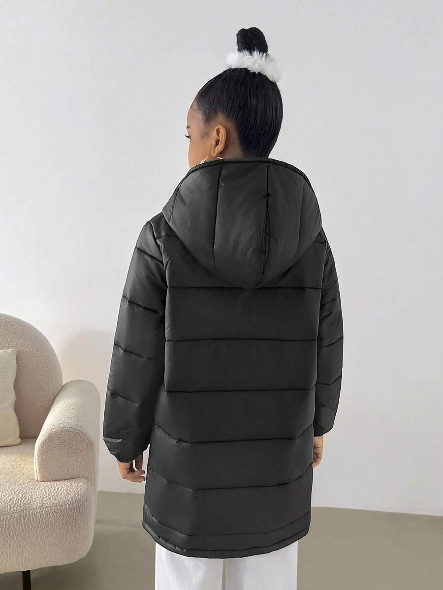 SHEIN CZARNA PIKOWANA KURTKA ZAMEK W01__146-152CM