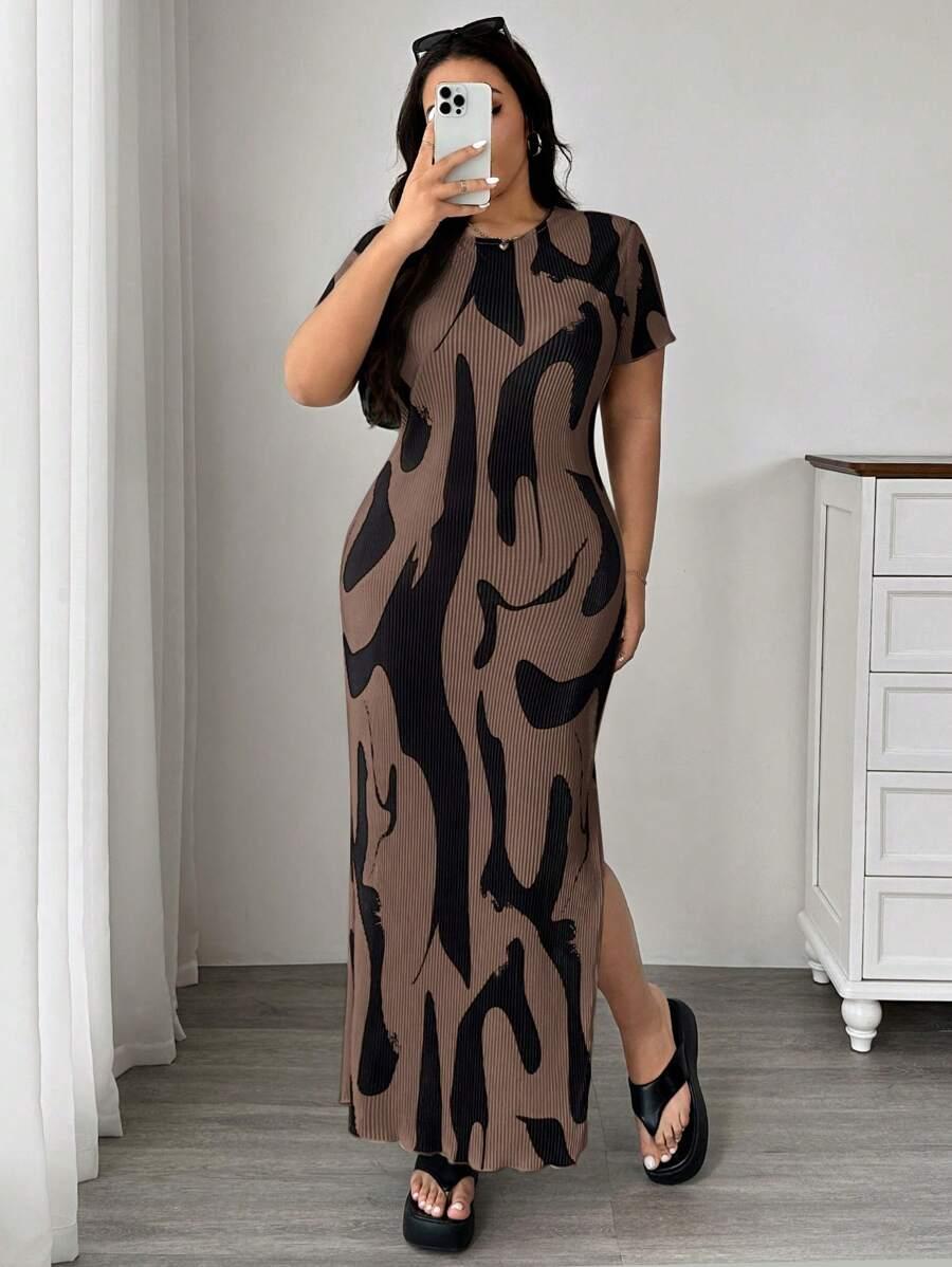 SHEIN MAXI SUKIENKA KRÓTKI RĘKAW S06__XXL