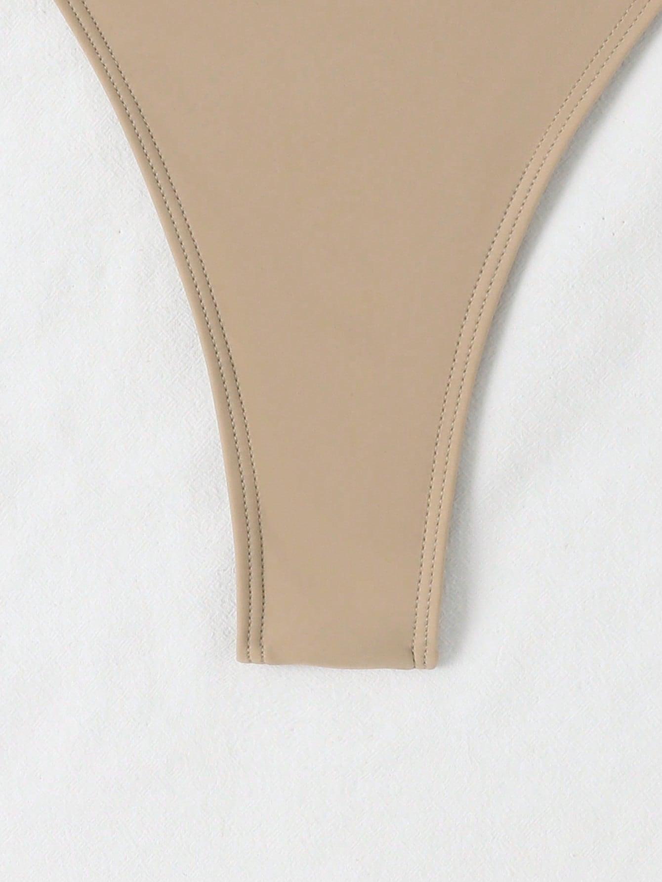 SHEIN BEŻOWY DÓŁ OD BIKINI S09__XS