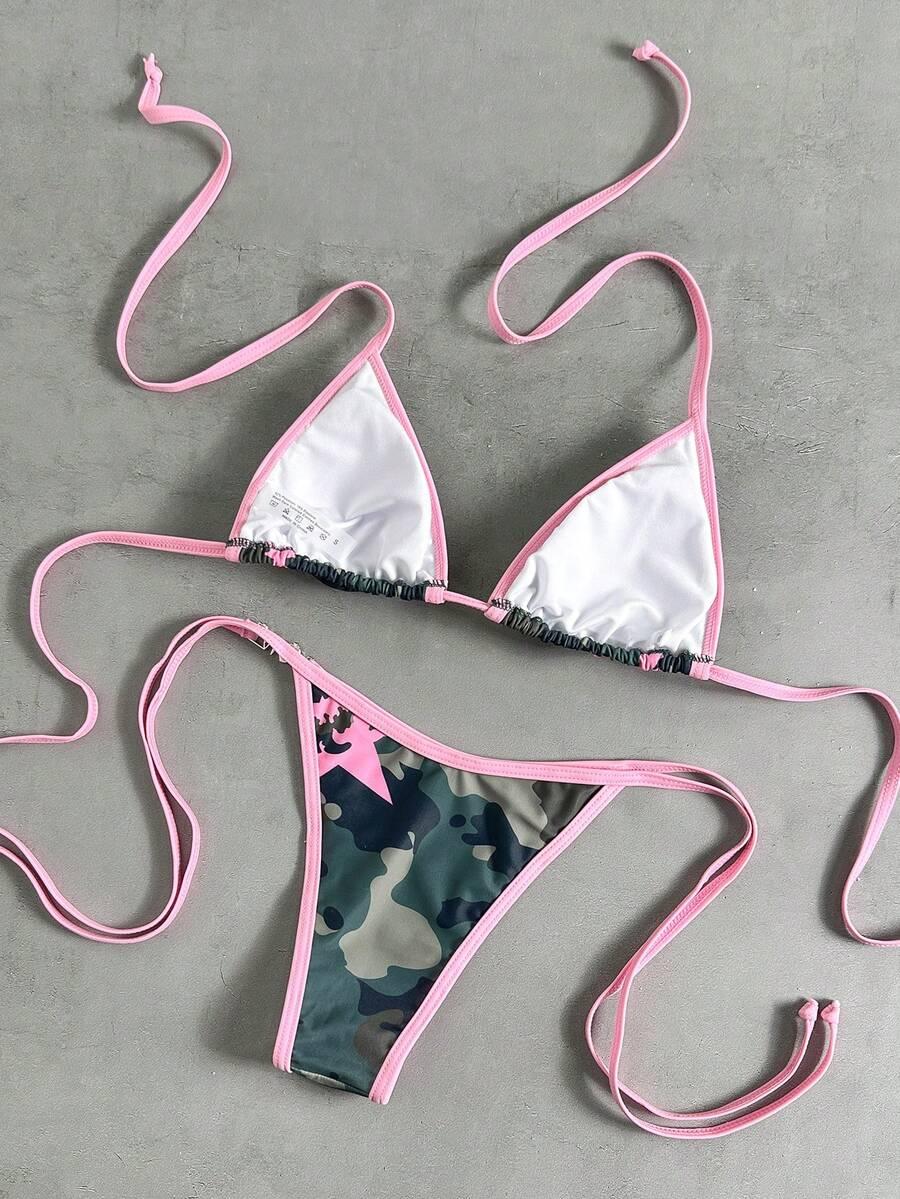 SHEIN DWUCZĘŚCIOWY STRÓJ KĄPIELOWY WZÓR MORO S09__S