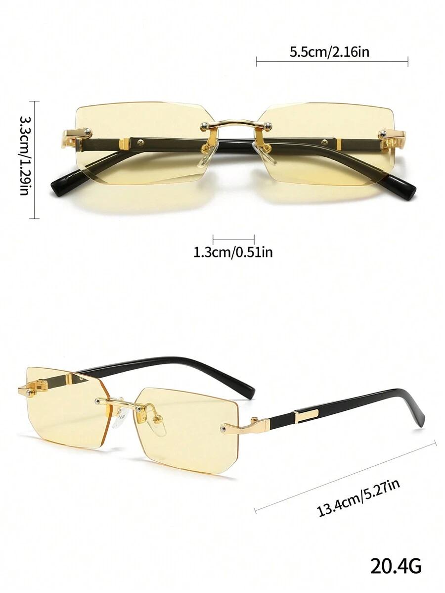 SHEIN ŻÓŁTE OKULARY PRZECIWSŁONECZNE S07