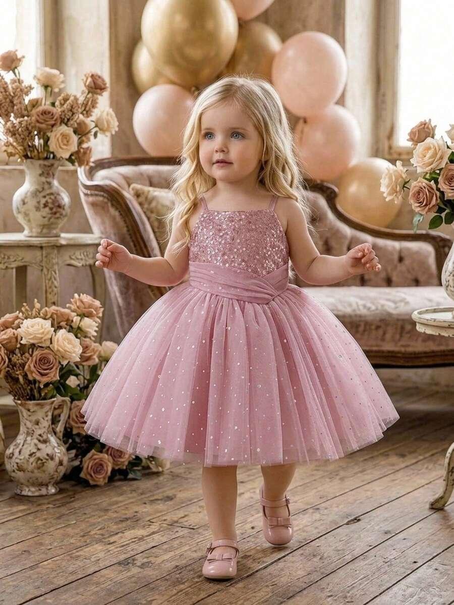SHEIN RÓŻOWA SUKIENKA TIUL S06__74-80