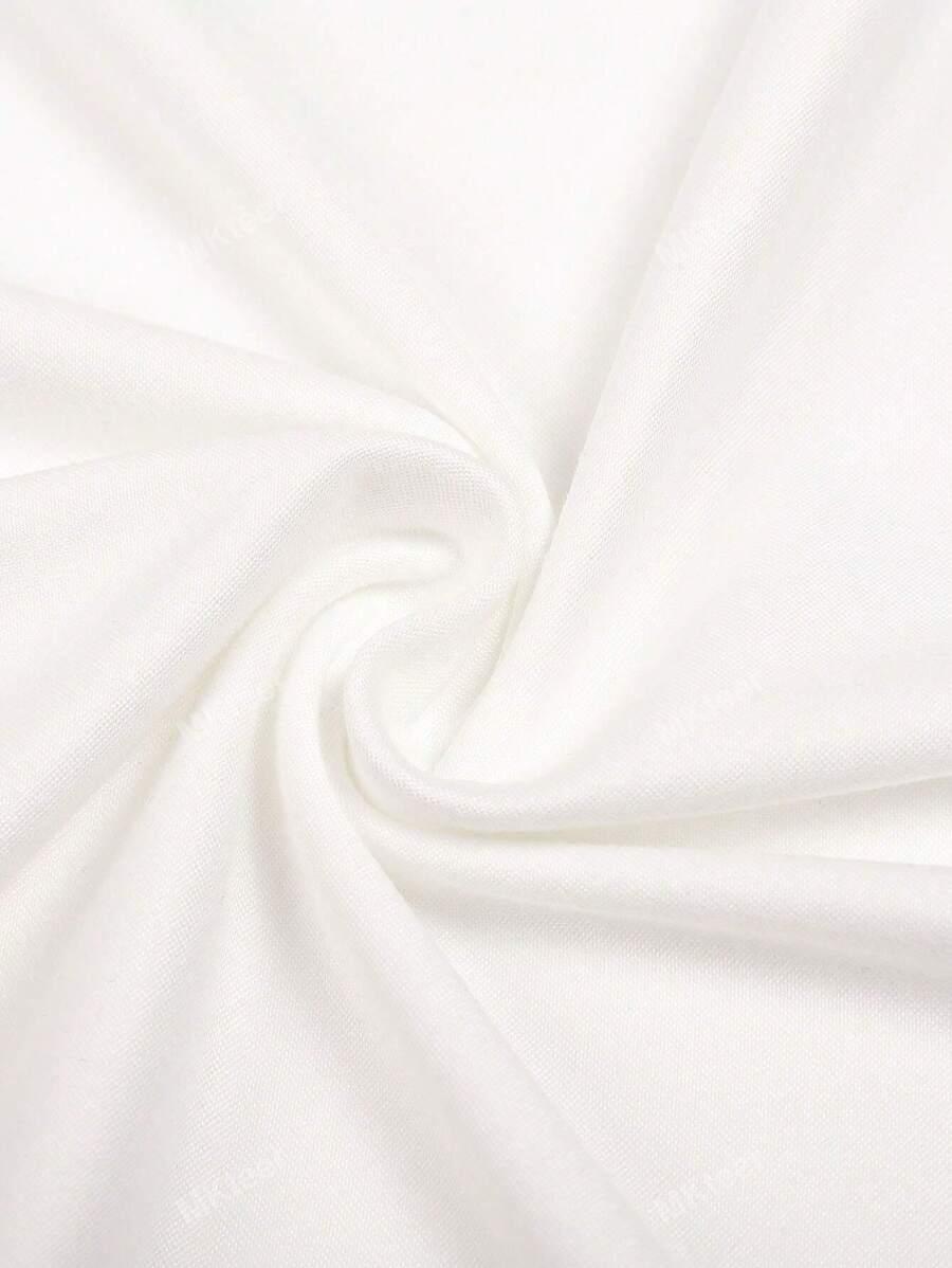 SHEIN BIAŁY T-SHIRT OKRĄGŁY DEKOLT S06__M