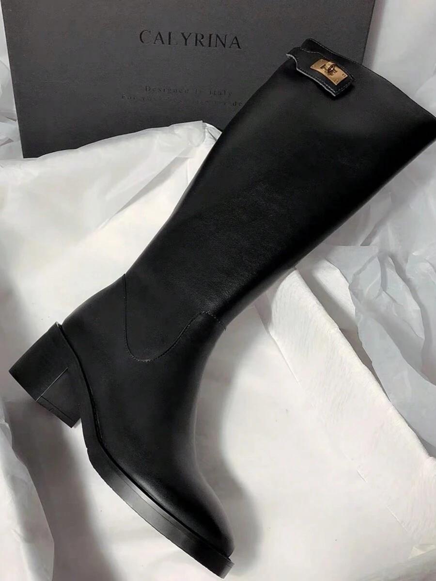 SHEIN CZARNE KOZAKI ZDOBIENIE W01__39,5
