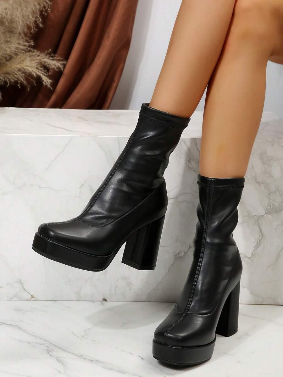 SHEIN CZARNE WSUWANE BOTKI W01__37,5