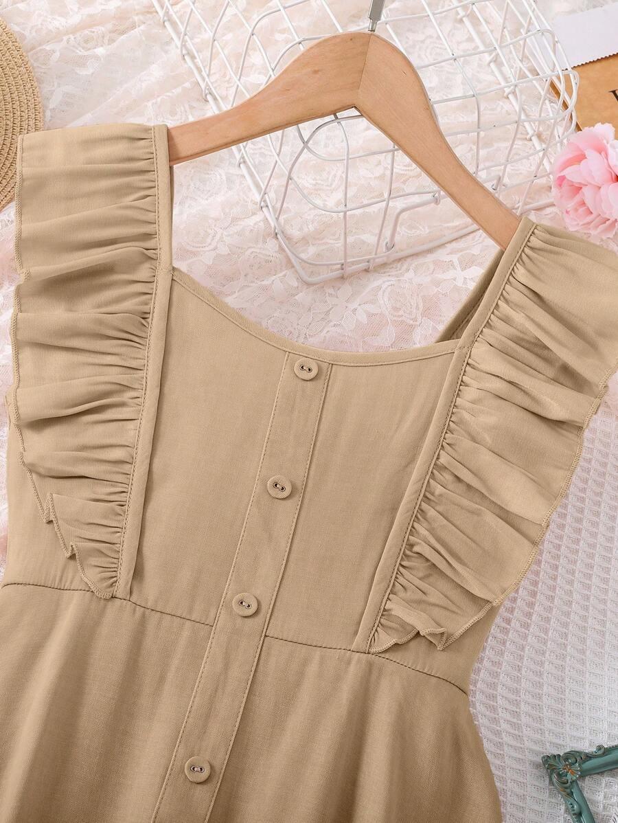 SHEIN BEŻOWA SUKIENKA RAMIĄCZKA S06__122/128