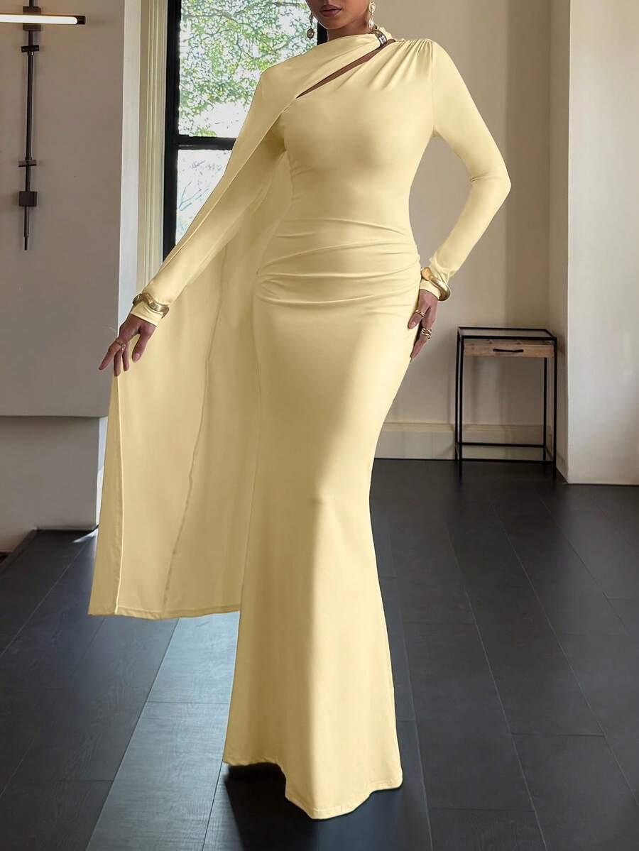 SHEIN ŻÓŁTA MAXI SUKIENKA S06__M