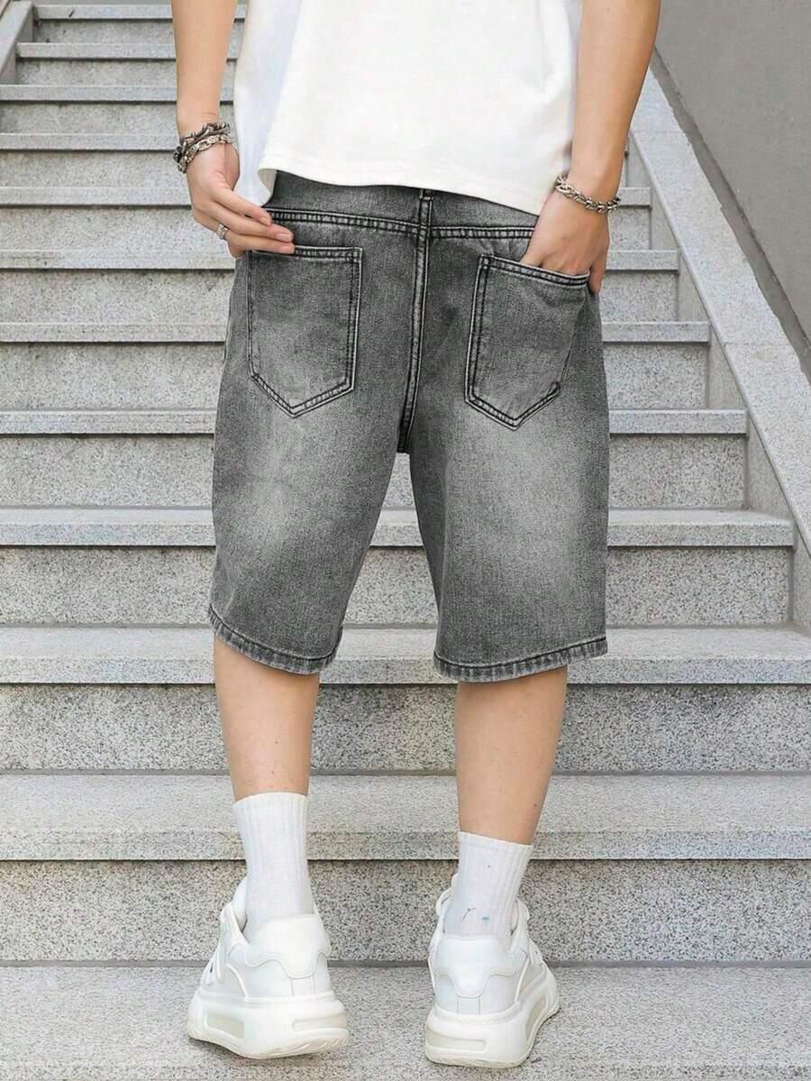 SHEIN SZARE SPODENKI JEANS S06__166-170