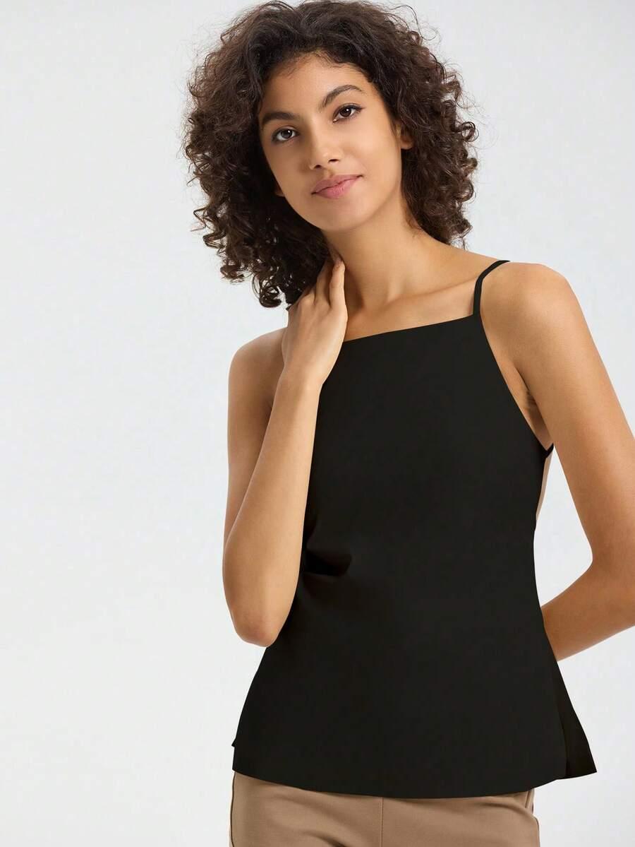 SHEIN CZARNA BLUZKA NA RAMIĄCZKACH S06__XS