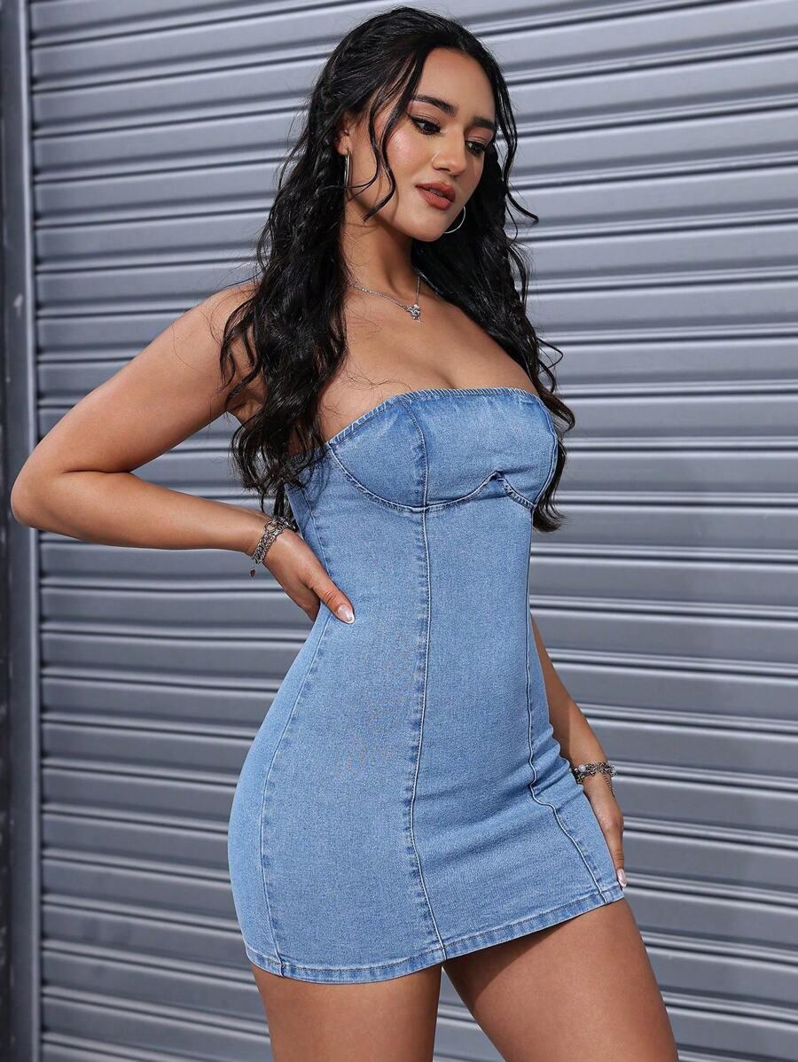 SHEIN NIEBIESKA MINI SUKIENKA S06__S