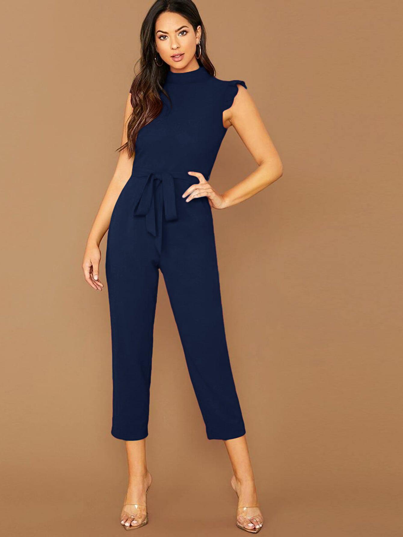 SHEIN KOMBINEZON STÓJKA FALBANA S06__S