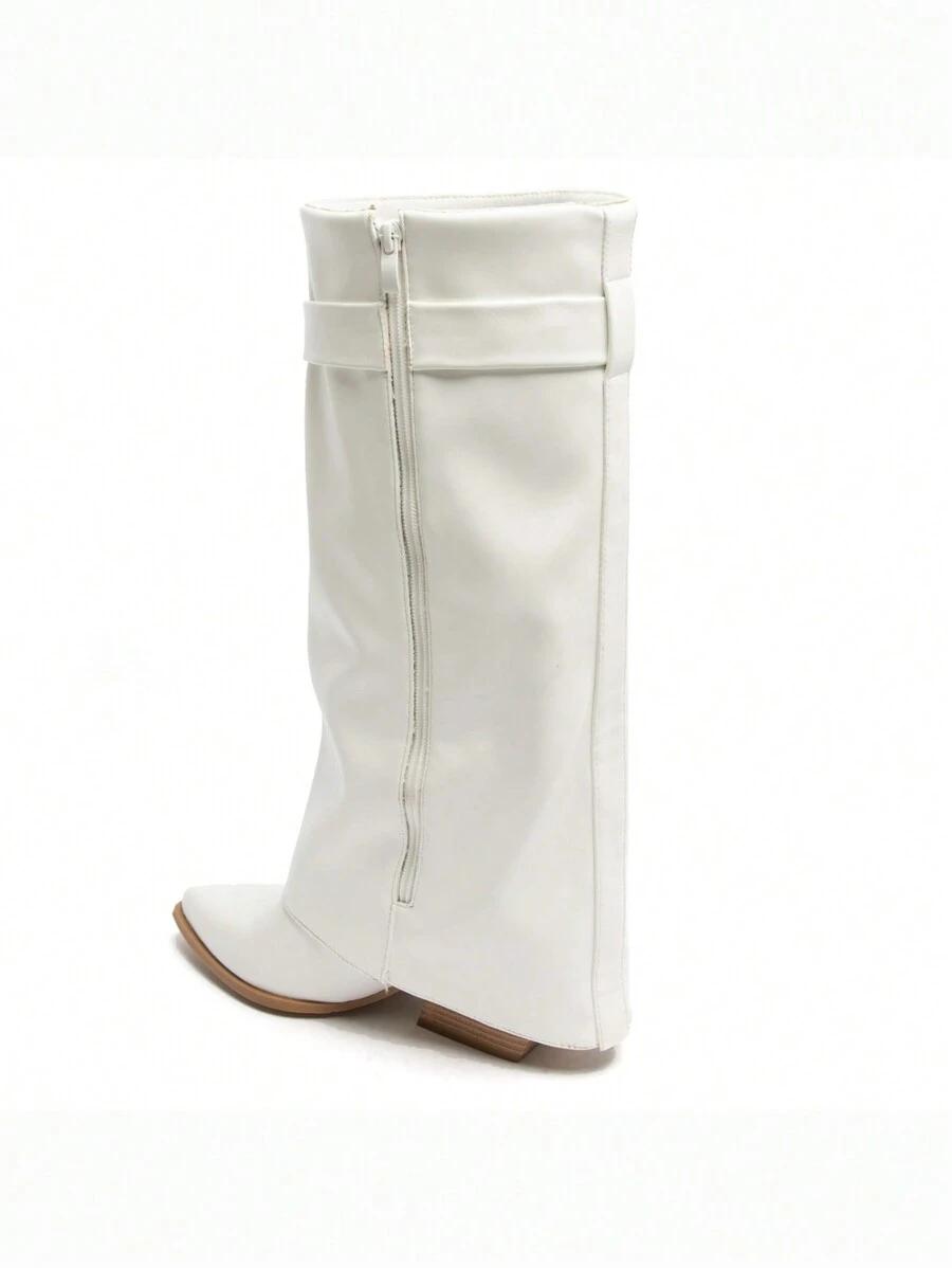 SHEIN BIAŁE KOZAKI IMITACJA SKÓRY W01__37