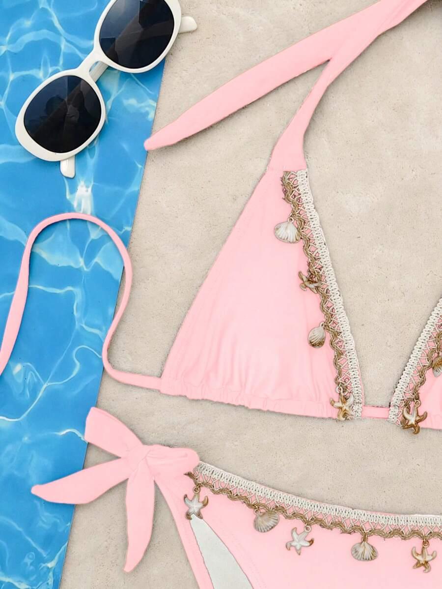 SHEIN DWUCZĘŚCIOWY STRÓJ KĄPIELOWY S09__L
