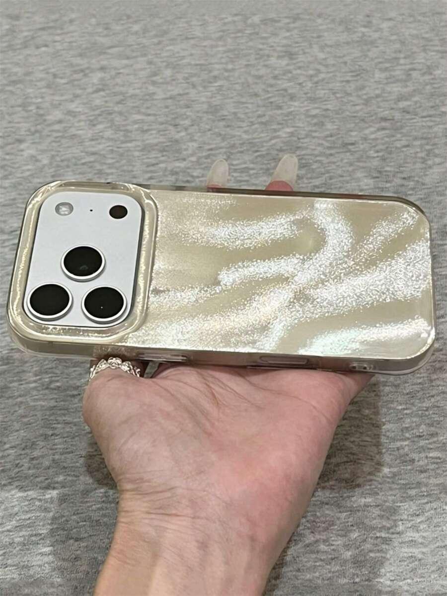 SHEIN ZŁOTE ETUI NA TELEFON IPHONE 16 PRO S07