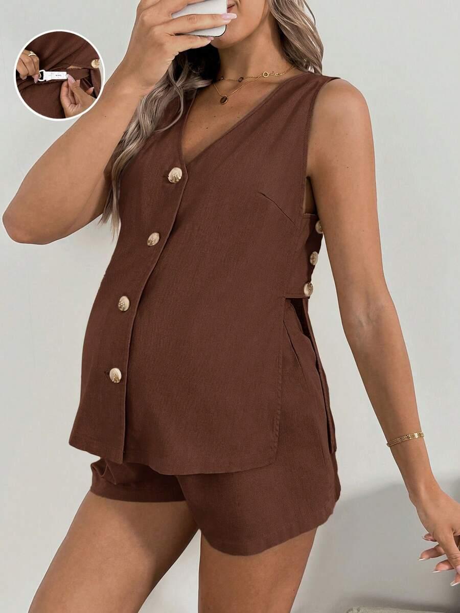 SHEIN KOMPLET KAMIZELKA SPODENKI S06__S