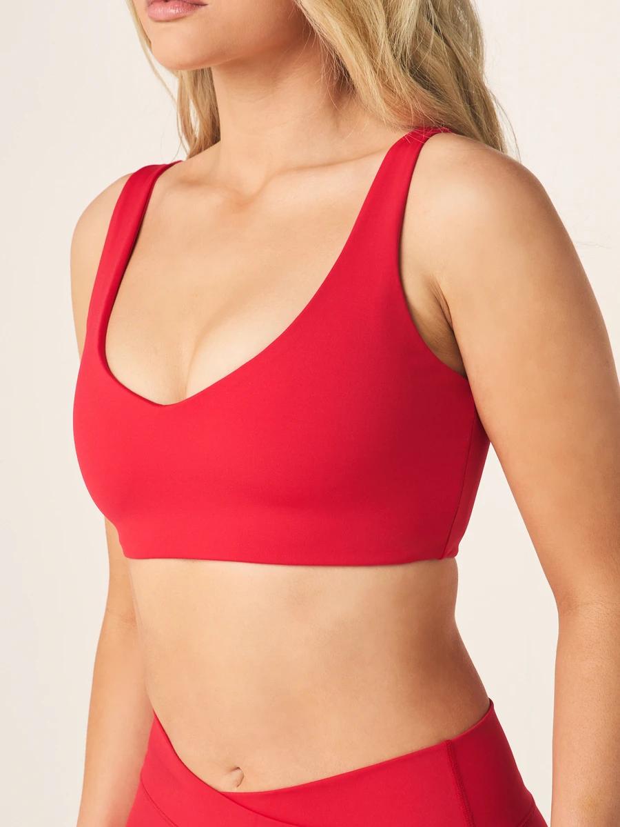MISSGUIDED CZERWONY STANIK SPORTOWY S06__S
