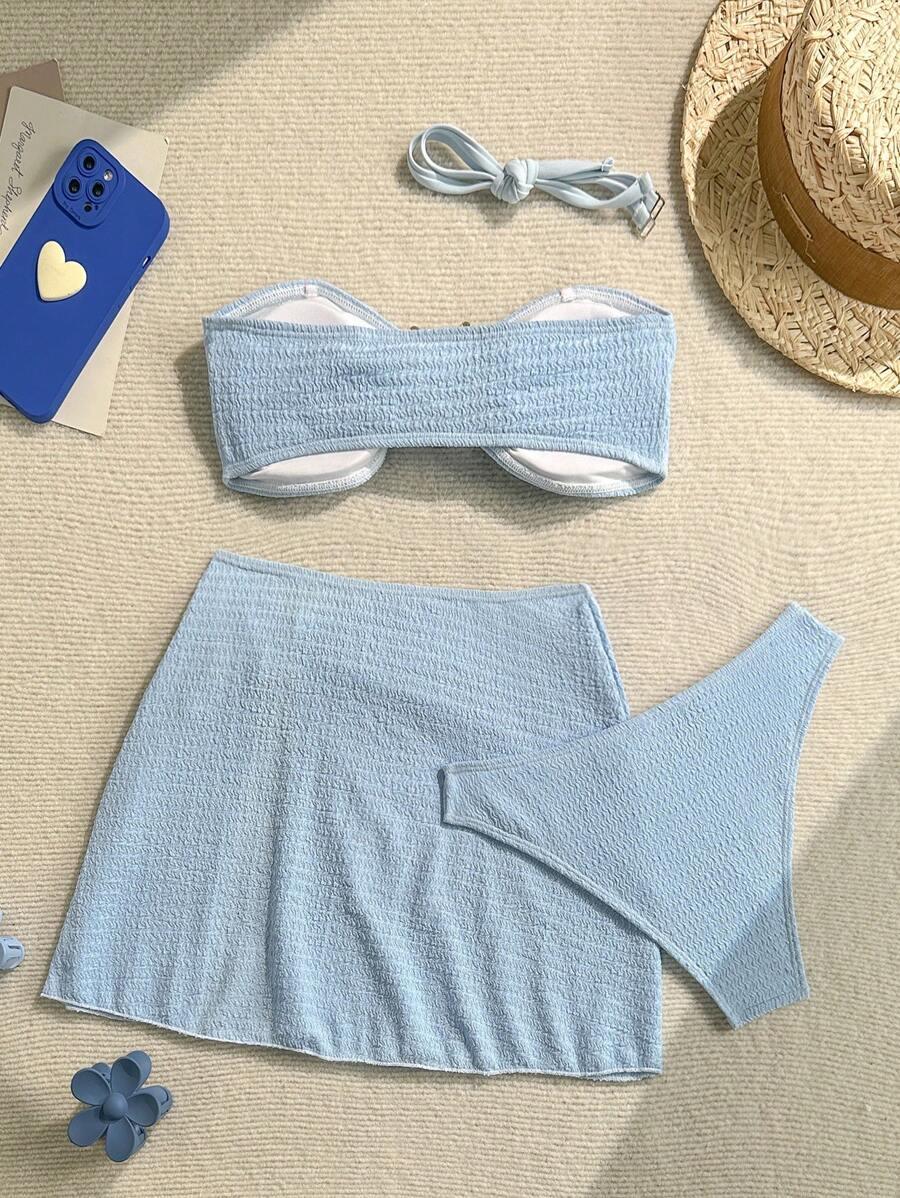 SHEIN 3-CZĘŚCIOWY STRÓJ KĄPIELOWY ZESTAW S09__XS