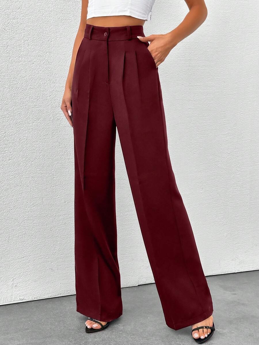 SHEIN SZARE SPODNIE WYSOKI STAN KIESZENIE S06__M