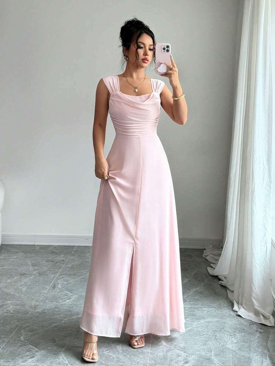 SHEIN RÓŻOWA MAXI SUKIENKA S06__M