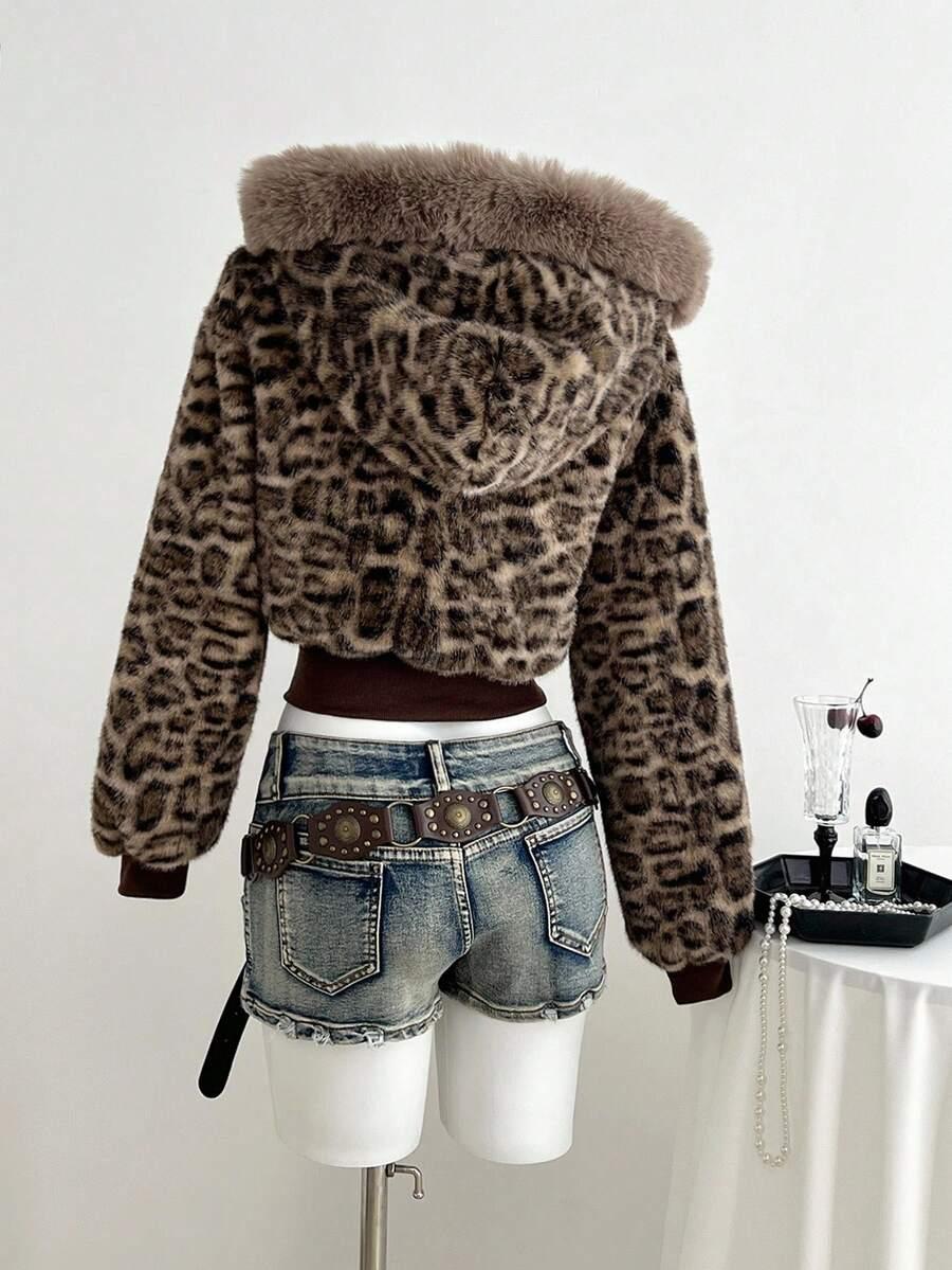 SHEIN SZTUCZNE FUTRO ANIMAL PRINT W01__S
