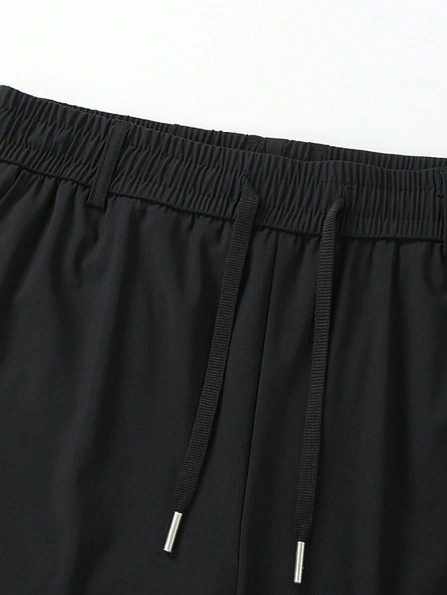 SHEIN CZARNE SPODNIE KIESZENIE CASUAL PK01__L