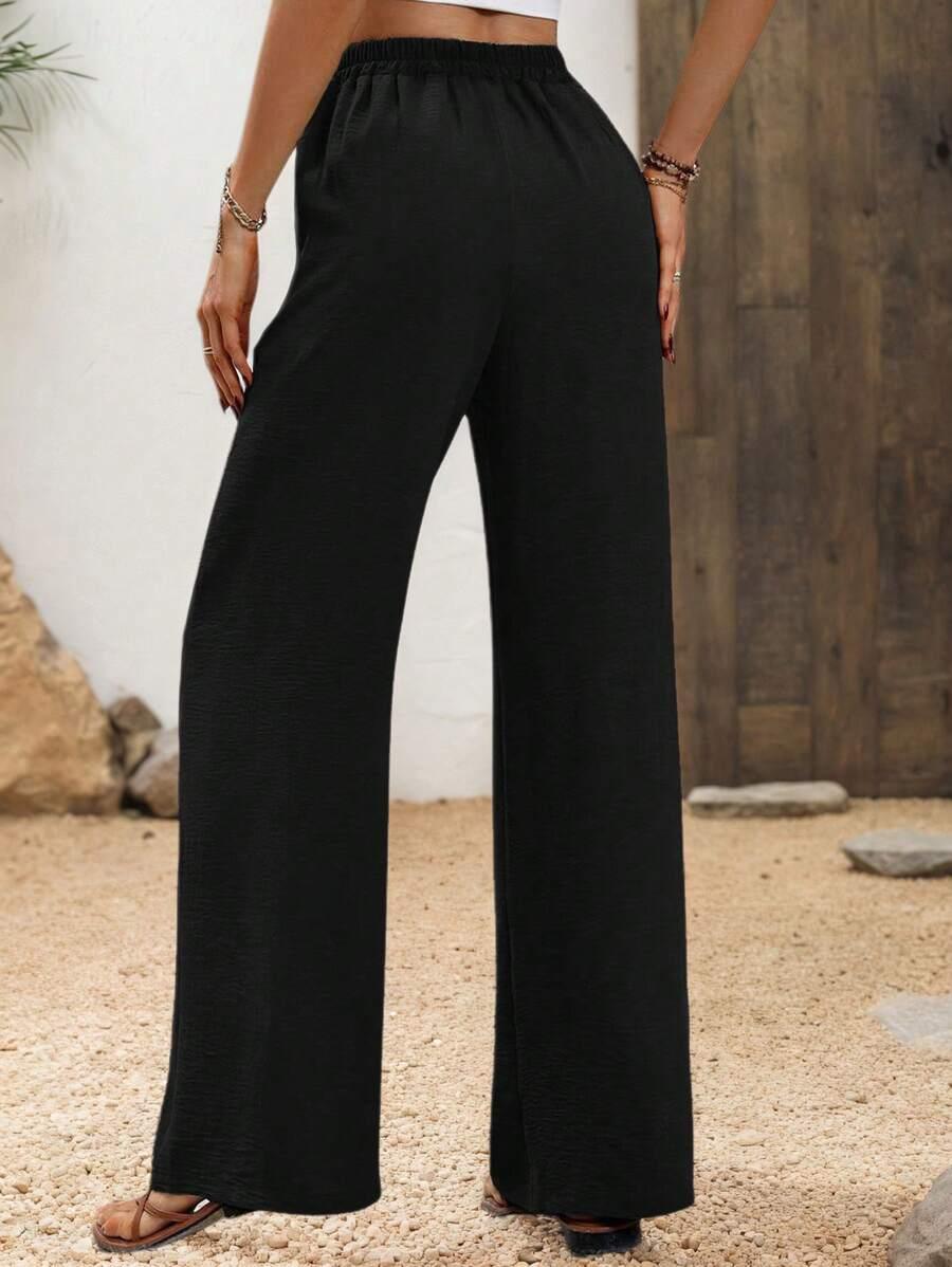SHEIN CZARNE SPODNIE CASUAL S06__XS