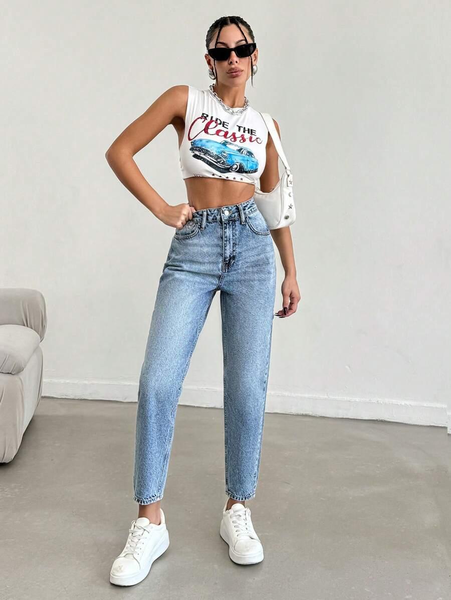 SHEIN NIEBIESKIE SPODNIE JEANS S06__M