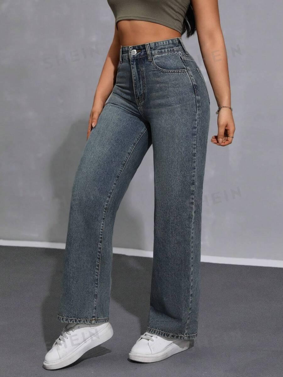 SHEIN PROSTE SPODNIE JEANS S06__L