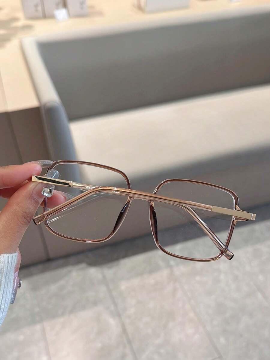 SHEIN BEŻOWE OKULARY ZERÓWKI S07